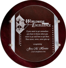 BA2602 Contempo Mahogany-finish Plaque