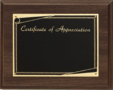 P1451 "Certificate of Appreciation" Plaque. Click for larger image.