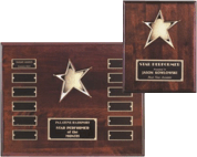 P8000 & P8002 Rosewood-finish Star Plaques