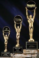 4503 Champion Trophies on black marble base