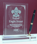 Desk Acrylic Award with Ballpoint Pen