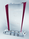 VPX27B-RD Red Wave Acrylic Award