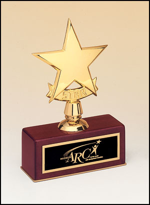 GOLD PURPLE STAR TROPHY LARGE 235mm 255mm *FREE ENGRAVING* 3 EXTRA VALUE AWARD 
