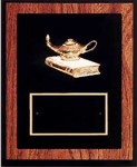 TP1778/X Oak-finish plaque with casting