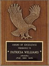 TP1784 Walnut  Eagle Plaque