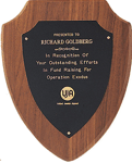 TP810 Shield Plaque - Black Brass Plate