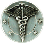 GAM-PM150 Resin Caduceus Plaque Mount. Click pic for larger image.