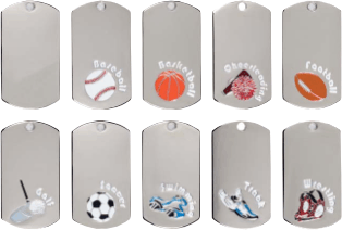 KT100 Chrome Dog Tags