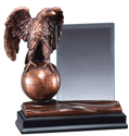IPM_RFB157 Resin Eagle on Globe. Click pic for larger image.