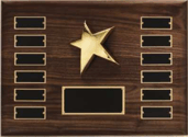 P1333 Walnut Star Perpetual Plaque