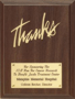 P1480 "Thanks" Plaque. Click for larger image.