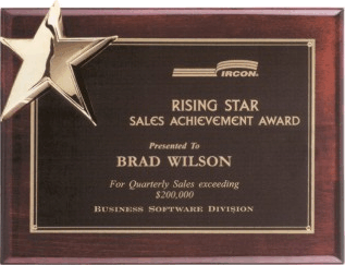 P8001 Rosewood Star Plaque