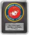 SDJ-HER231 Stainless Steel, Chrome-plated U.S. Marine Plaque