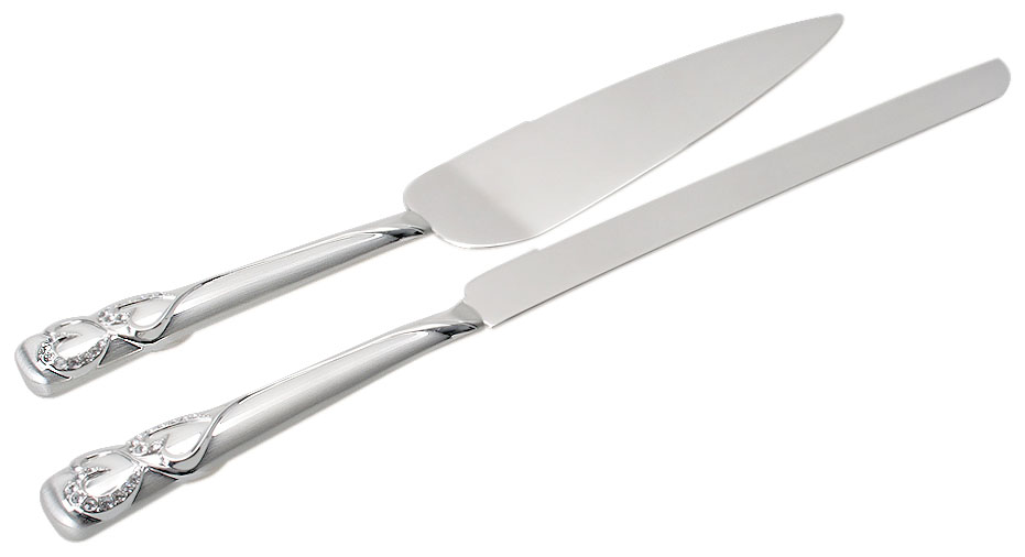 WED002 Wedding Hearts Cake Server Set