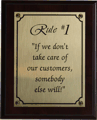 C810 "Rule #1" Plaque.  Click image for more detail.