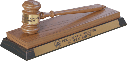 BGSEM Gavel Desk Stand - Walnut & Ebony