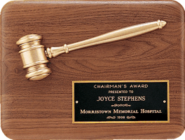 TPG1686 Gavel Plaque. Click for larger image.