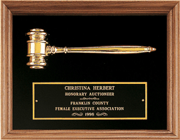 TPG2442 Gavel Plaque. Click for larger image.