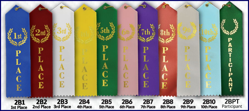 Color Insert Rosette 1st Place Ribbons